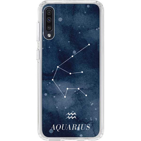 Aquarius Constellation Galaxy A50 Clear Case