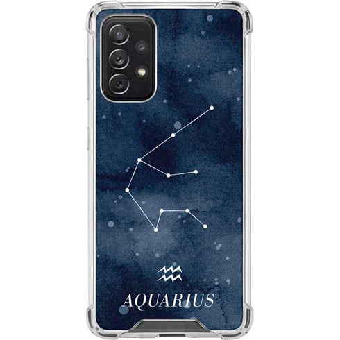 Aquarius Constellation Galaxy A72 5G Clear Case