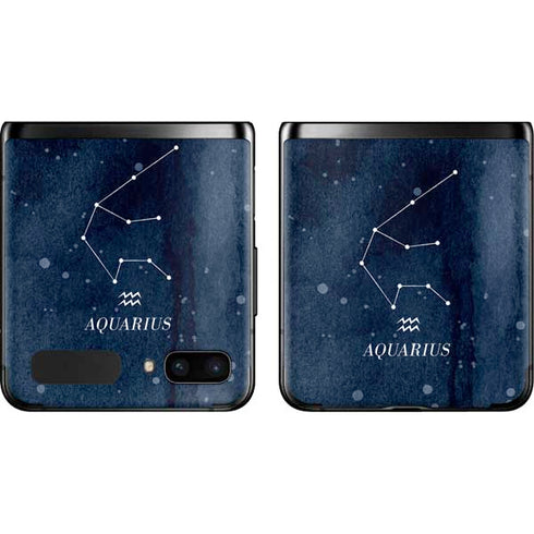 Aquarius Constellation Galaxy Z Flip Skin