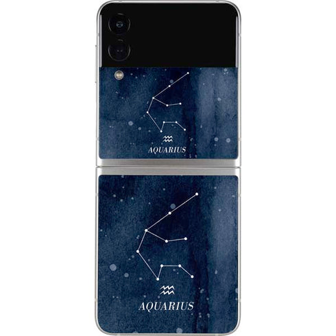 Aquarius Constellation Galaxy Z Flip3 5G Skin