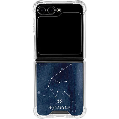 Aquarius Constellation Galaxy Z Flip5 5G Clear Case