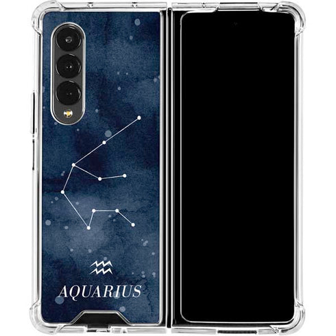 Aquarius Constellation Galaxy Z Fold4 5G Clear Case