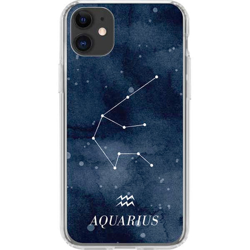 Aquarius Constellation iPhone 11 Clear Case