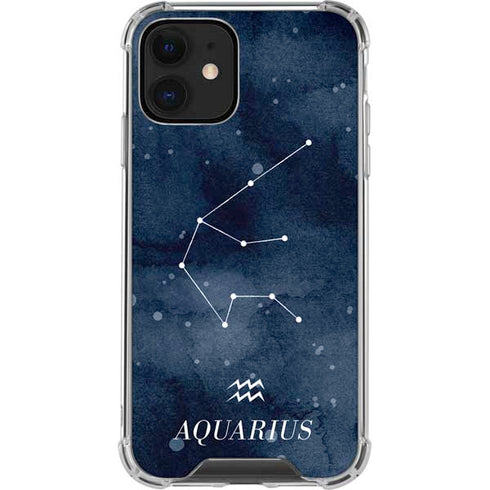 Aquarius Constellation iPhone 12 Clear Case