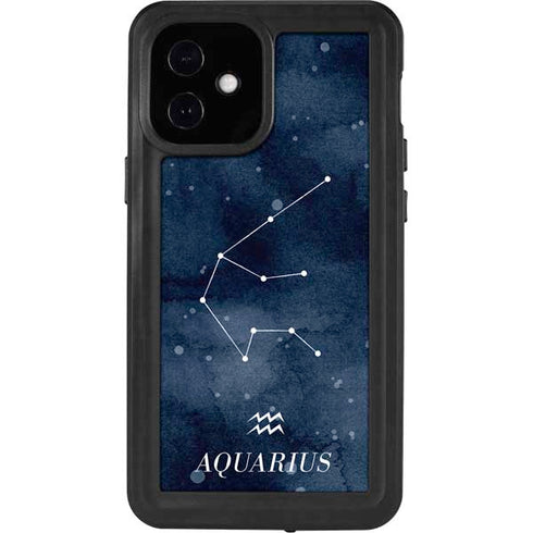 Aquarius Constellation iPhone 12 Mini Waterproof Case