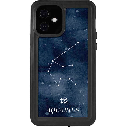 Aquarius Constellation iPhone 12 Waterproof Case
