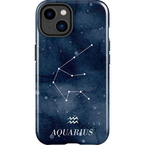 Aquarius Constellation iPhone 15 Plus Impact Case