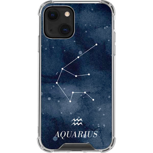 Aquarius Constellation iPhone 14 Plus Clear Case