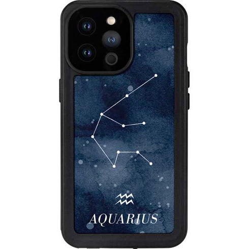Aquarius Constellation iPhone 14 Pro Max Waterproof Case