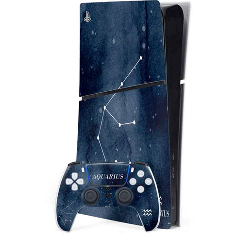 Aquarius Constellation PS5 Slim Digital Edition Bundle Skin