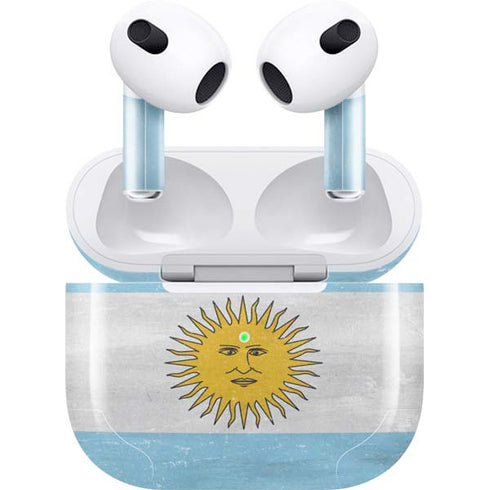 Argentina Flag Distressed Apple AirPods (3rd Gen 2021) Skin