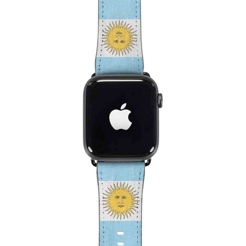 Argentina Flag Distressed Apple Watch Band 38-40mm