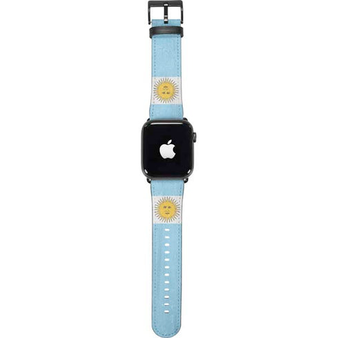 Argentina Flag Distressed Apple Watch Band 38-40mm