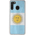 Argentina Flag Distressed Galaxy A21 Clear Case