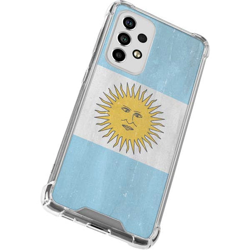 Argentina Flag Distressed Galaxy A33 5G Clear Case
