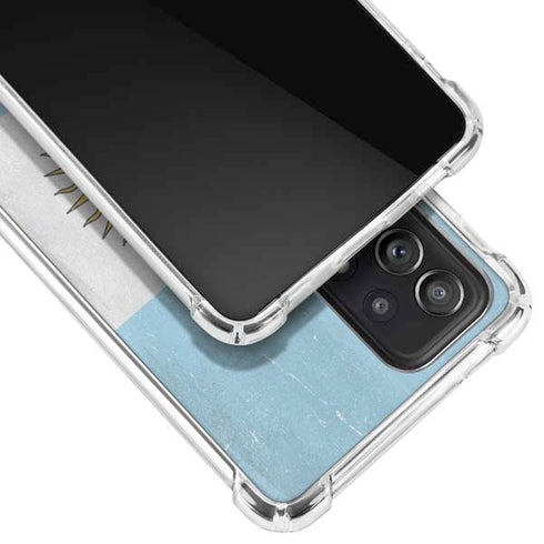 Argentina Flag Distressed Galaxy A52 5G Clear Case