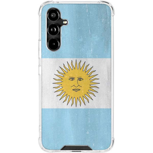 Argentina Flag Distressed Galaxy A54 5G Clear Case