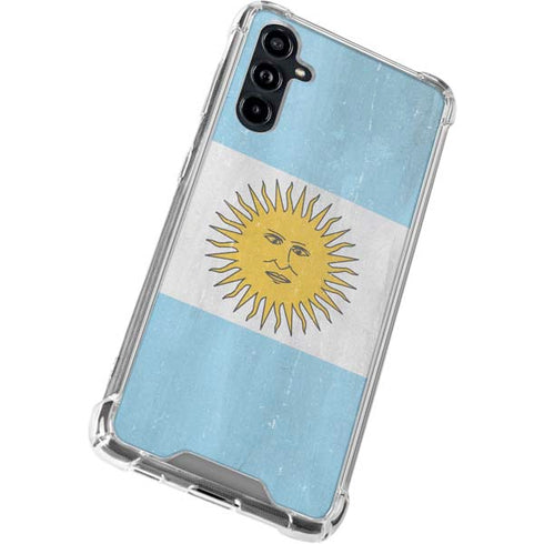 Argentina Flag Distressed Galaxy A54 5G Clear Case