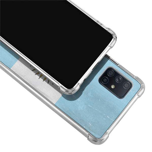 Argentina Flag Distressed Galaxy A71 5G Clear Case