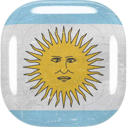 Argentina Flag Distressed Galaxy Buds Live Skin