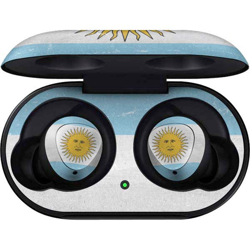 Argentina Flag Distressed Galaxy Buds Skin