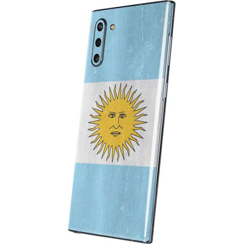Argentina Flag Distressed Galaxy Note 10 Skin