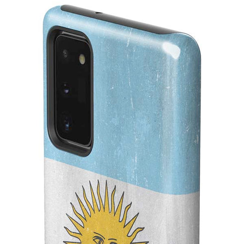 Argentina Flag Distressed Galaxy Note20 5G Pro Case