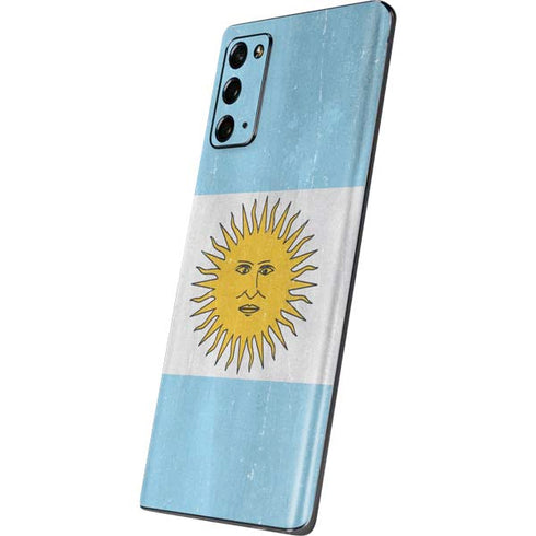 Argentina Flag Distressed Galaxy Note20 5G Skin