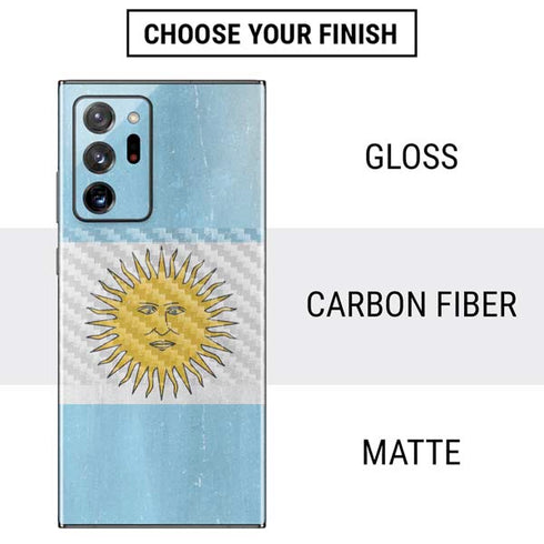 Argentina Flag Distressed Galaxy Note20 Ultra 5G Skin