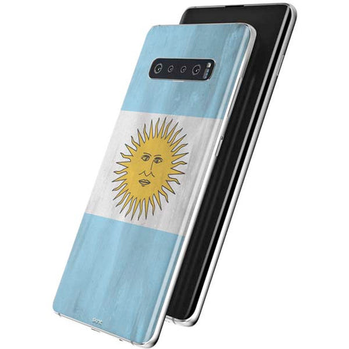 Argentina Flag Distressed Galaxy S10 Skin