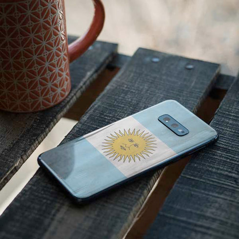 Argentina Flag Distressed Galaxy S10e Skin