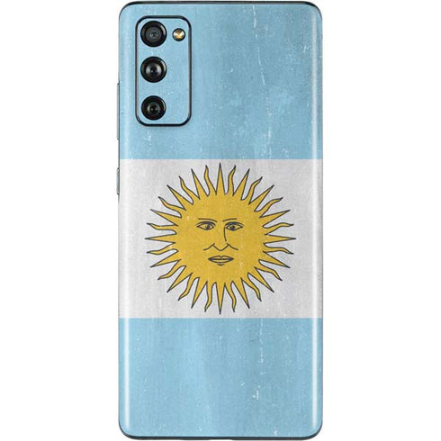 Argentina Flag Distressed Galaxy S20 Fan Edition Skin