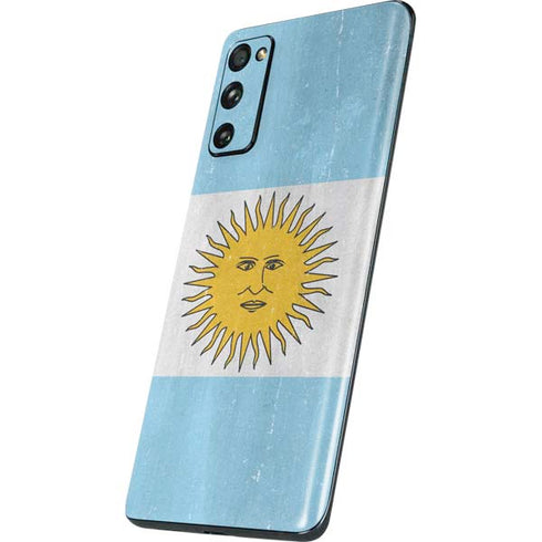 Argentina Flag Distressed Galaxy S20 Fan Edition Skin