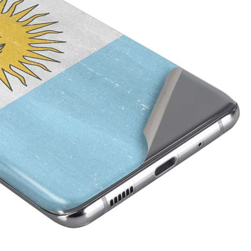 Argentina Flag Distressed Galaxy S20 Plus Skin
