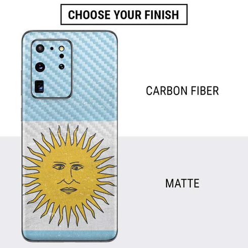 Argentina Flag Distressed Galaxy S20 Ultra 5G Skin
