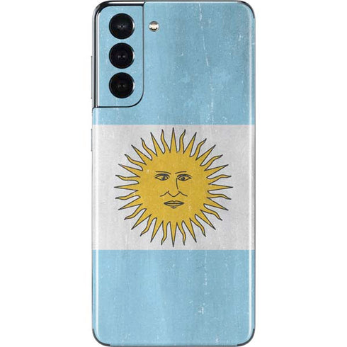 Argentina Flag Distressed Galaxy S21 5G Skin