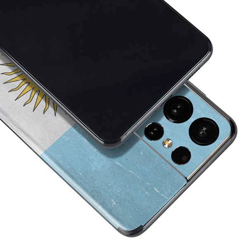 Argentina Flag Distressed Galaxy S21 Ultra 5G Skin