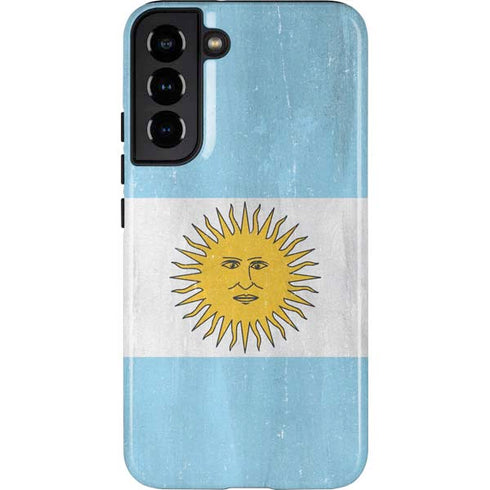 Argentina Flag Distressed Galaxy S22 Plus Pro Case