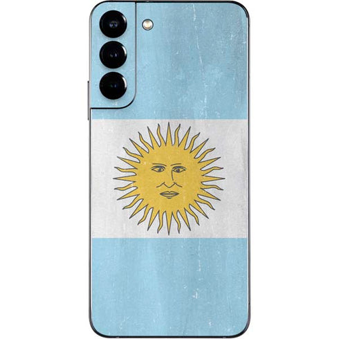 Argentina Flag Distressed Galaxy S22 Plus Skin