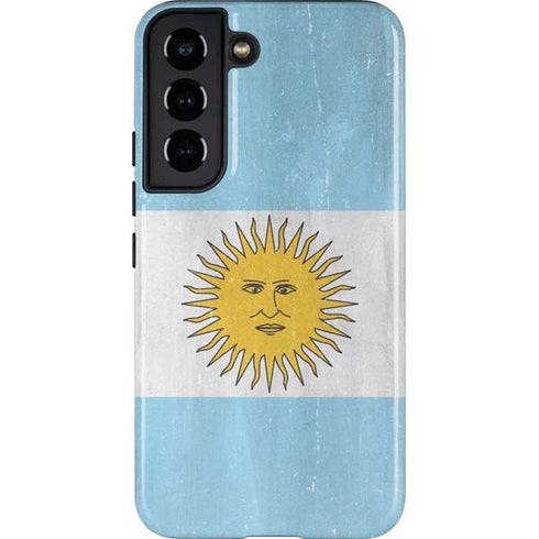 Argentina Flag Distressed Galaxy S22 Pro Case