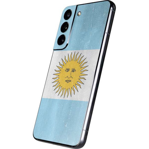 Argentina Flag Distressed Galaxy S22 Skin