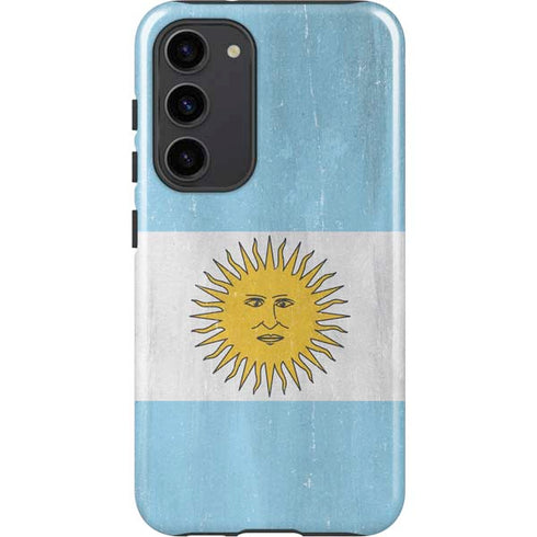 Argentina Flag Distressed Galaxy S23 Plus Pro Case