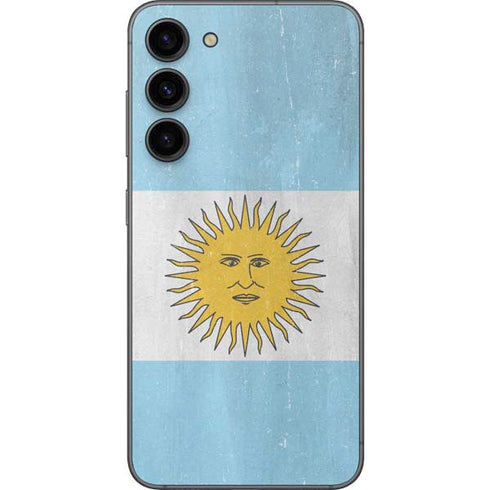 Argentina Flag Distressed Galaxy S23 Plus Skin