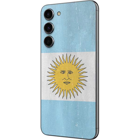 Argentina Flag Distressed Galaxy S23 Plus Skin