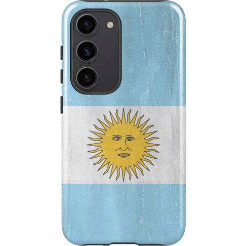 Argentina Flag Distressed Galaxy S23 Pro Case