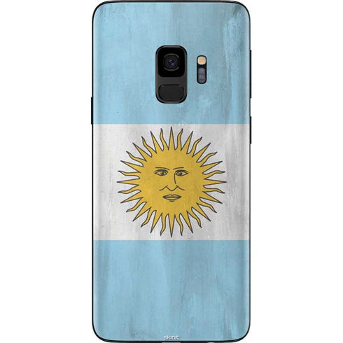 Argentina Flag Distressed Galaxy S9 Skin