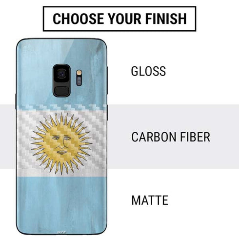 Argentina Flag Distressed Galaxy S9 Skin