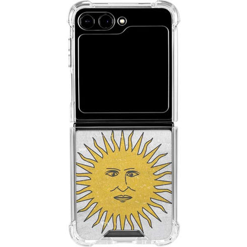 Argentina Flag Distressed Galaxy Z Flip5 5G Clear Case