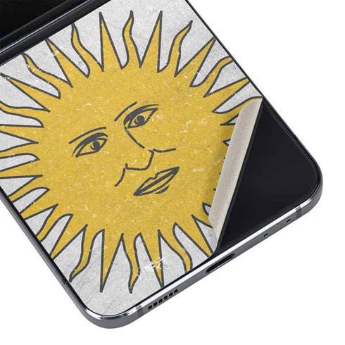 Argentina Flag Distressed Galaxy Z Flip5 5G Skin