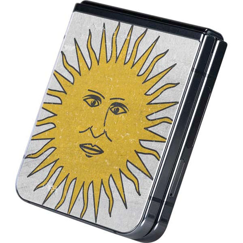 Argentina Flag Distressed Galaxy Z Flip5 5G Skin